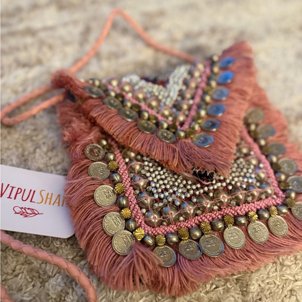 NWT Hobo Pink Embellished Crossbody Bag